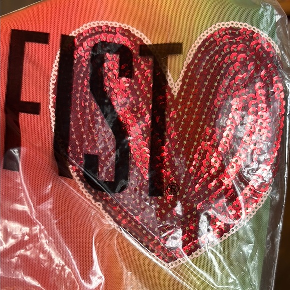 NEW! Iron Fist Somewhere Rainbow Sheer Mesh Mini Dress Sequin Heart 2XL Pride - Picture 7 of 12